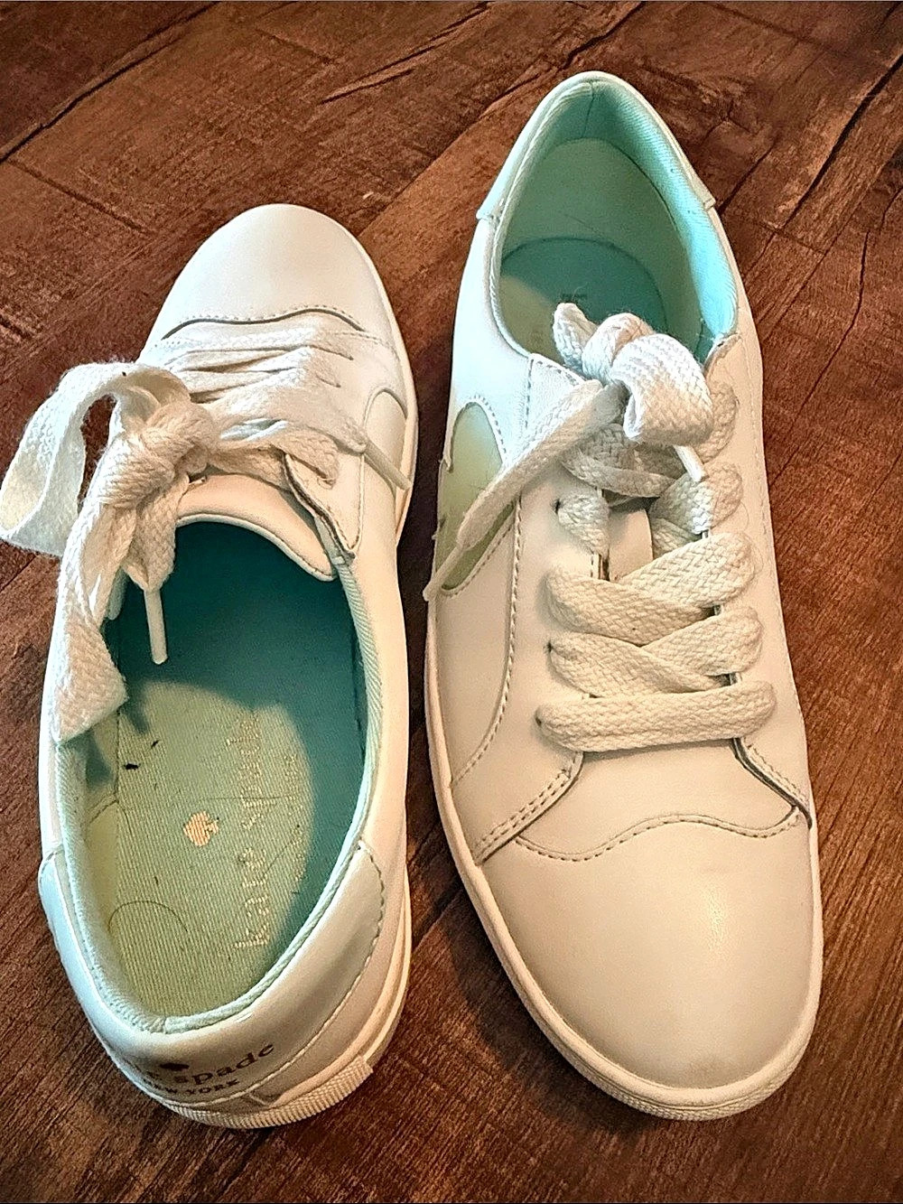 Kate Spade Heart Detail Sneakers in White